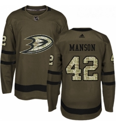 Youth Adidas Anaheim Ducks 42 Josh Manson Premier Green Salute to Service NHL Jersey Youth Adidas Anaheim Ducks 42 Josh Manson Premier Green Salute to Service NHL Jersey