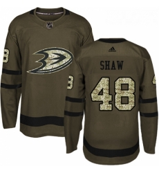 Youth Adidas Anaheim Ducks 48 Logan Shaw Premier Green Salute to Service NHL Jersey Youth Adidas Anaheim Ducks 48 Logan Shaw Premier Green Salute to Service NHL Jersey