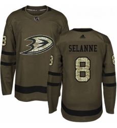 Youth Adidas Anaheim Ducks 8 Teemu Selanne Premier Green Salute to Service NHL Jersey Youth Adidas Anaheim Ducks 8 Teemu Selanne Premier Green Salute to Service NHL Jersey