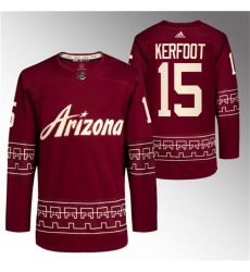 Men Arizona Coyotes 15 Alexander Kerfoot Garnet Alternate Pro Jersey Men Arizona Coyotes 15 Alexander Kerfoot Garnet Alternate Pro Jersey