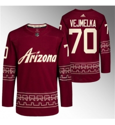 Men Arizona Coyotes 70 Karel Vejmelka Garnet Alternate Pro Jersey Men Arizona Coyotes 70 Karel Vejmelka Garnet Alternate Pro Jersey