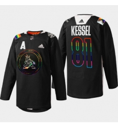 Men Arizona Coyotes 81 Phil Kessel 2022 Black Pride Night Stitched Jersey Men Arizona Coyotes 81 Phil Kessel 2022 Black Pride Night Stitched Jersey