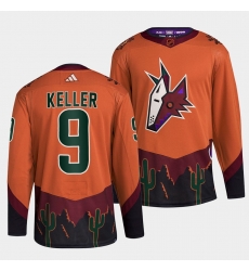 Men Arizona Coyotes 9 Clayton Keller Orange 2022 23 Reverse Retro Stitched Jersey Men Arizona Coyotes 9 Clayton Keller Orange 2022 23 Reverse Retro Stitched Jersey