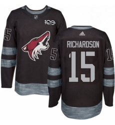 Mens Adidas Arizona Coyotes 15 Brad Richardson Authentic Black 1917 2017 100th Anniversary NHL Jersey Mens Adidas Arizona Coyotes 15 Brad Richardson Authentic Black 1917 2017 100th Anniversary NHL Jersey