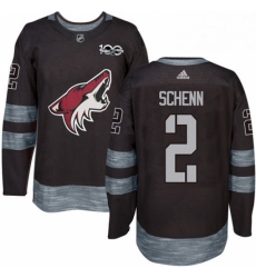Mens Adidas Arizona Coyotes 2 Luke Schenn Premier Black 1917 2017 100th Anniversary NHL Jersey Mens Adidas Arizona Coyotes 2 Luke Schenn Premier Black 1917 2017 100th Anniversary NHL Jersey