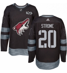 Mens Adidas Arizona Coyotes 20 Dylan Strome Authentic Black 1917 2017 100th Anniversary NHL Jersey Mens Adidas Arizona Coyotes 20 Dylan Strome Authentic Black 1917 2017 100th Anniversary NHL Jersey