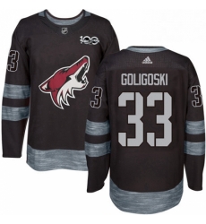 Mens Adidas Arizona Coyotes 33 Alex Goligoski Authentic Black 1917 2017 100th Anniversary NHL Jersey Mens Adidas Arizona Coyotes 33 Alex Goligoski Authentic Black 1917 2017 100th Anniversary NHL Jersey