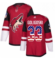 Mens Adidas Arizona Coyotes 33 Alex Goligoski Authentic Red USA Flag Fashion NHL Jersey Mens Adidas Arizona Coyotes 33 Alex Goligoski Authentic Red USA Flag Fashion NHL Jersey
