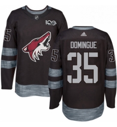 Mens Adidas Arizona Coyotes 35 Louis Domingue Authentic Black 1917 2017 100th Anniversary NHL Jersey Mens Adidas Arizona Coyotes 35 Louis Domingue Authentic Black 1917 2017 100th Anniversary NHL Jersey