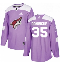 Mens Adidas Arizona Coyotes 35 Louis Domingue Authentic Purple Fights Cancer Practice NHL Jersey Mens Adidas Arizona Coyotes 35 Louis Domingue Authentic Purple Fights Cancer Practice NHL Jersey