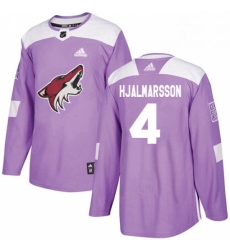 Mens Adidas Arizona Coyotes 4 Niklas Hjalmarsson Authentic Purple Fights Cancer Practice NHL Jersey Mens Adidas Arizona Coyotes 4 Niklas Hjalmarsson Authentic Purple Fights Cancer Practice NHL Jersey