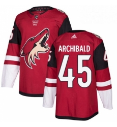Mens Adidas Arizona Coyotes 45 Josh Archibald Authentic Burgundy Red Home NHL Jersey Mens Adidas Arizona Coyotes 45 Josh Archibald Authentic Burgundy Red Home NHL Jersey