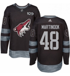 Mens Adidas Arizona Coyotes 48 Jordan Martinook Authentic Black 1917 2017 100th Anniversary NHL Jersey Mens Adidas Arizona Coyotes 48 Jordan Martinook Authentic Black 1917 2017 100th Anniversary NHL Jersey