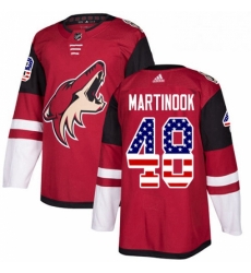 Mens Adidas Arizona Coyotes 48 Jordan Martinook Authentic Red USA Flag Fashion NHL Jersey Mens Adidas Arizona Coyotes 48 Jordan Martinook Authentic Red USA Flag Fashion NHL Jersey