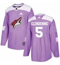 Mens Adidas Arizona Coyotes 5 Adam Clendening Authentic Purple Fights Cancer Practice NHL Jersey Mens Adidas Arizona Coyotes 5 Adam Clendening Authentic Purple Fights Cancer Practice NHL Jersey