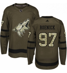 Mens Adidas Arizona Coyotes 97 Jeremy Roenick Authentic Green Salute to Service NHL Jersey Mens Adidas Arizona Coyotes 97 Jeremy Roenick Authentic Green Salute to Service NHL Jersey