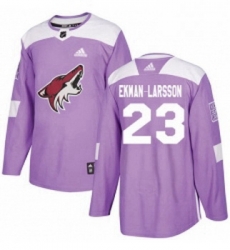 Youth Adidas Arizona Coyotes 23 Oliver Ekman Larsson Authentic Purple Fights Cancer Practice NHL Jersey Youth Adidas Arizona Coyotes 23 Oliver Ekman Larsson Authentic Purple Fights Cancer Practice NHL Jersey