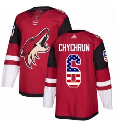 Youth Adidas Arizona Coyotes 6 Jakob Chychrun Authentic Red USA Flag Fashion NHL Jersey Youth Adidas Arizona Coyotes 6 Jakob Chychrun Authentic Red USA Flag Fashion NHL Jersey
