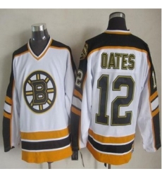 Boston Bruins #12 Adam Oates White Black CCM Throwback Stitched NHL Jersey Boston Bruins #12 Adam Oates White Black CCM Throwback Stitched NHL Jersey