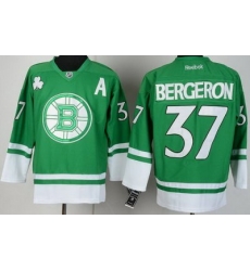 Boston Bruins 37 Patrice Bergeron Green St Patty's Day NHL Jersey Boston Bruins 37 Patrice Bergeron Green St Patty's Day NHL Jersey