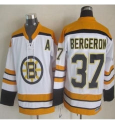 Boston Bruins #37 Patrice Bergeron White CCM Throwback Stitched NHL Jersey Boston Bruins #37 Patrice Bergeron White CCM Throwback Stitched NHL Jersey