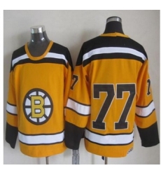 Boston Bruins #77 Ray Bourque Yellow CCM Throwback Stitched NHL Jersey Boston Bruins #77 Ray Bourque Yellow CCM Throwback Stitched NHL Jersey
