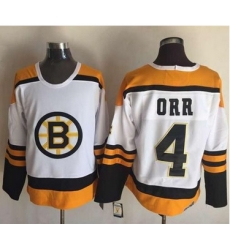 Bruins #4 Bobby Orr YellowWhite CCM Throwback Stitched NHL Jersey Bruins #4 Bobby Orr YellowWhite CCM Throwback Stitched NHL Jersey
