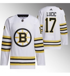 Men Boston Bruins 17 Milan Lucic White 100th Anniversary Stitched Jersey Men Boston Bruins 17 Milan Lucic White 100th Anniversary Stitched Jersey