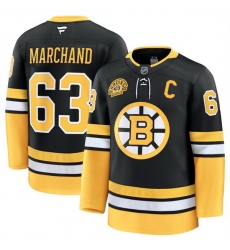 Men Boston Bruins 63 Brad Marchand Black 100th Anniversary With C Patch Stitched Hockey Jersey Men Boston Bruins 63 Brad Marchand Black 100th Anniversary With C Patch Stitched Hockey Jersey