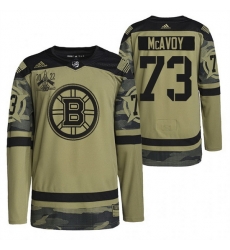 Men Boston Bruins 73 Charlie McAvoy 2022 Camo Military Appreciation Night Stitched jersey Men Boston Bruins 73 Charlie McAvoy 2022 Camo Military Appreciation Night Stitched jersey