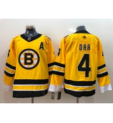 Men Boston Bruins Bobby Orr 4 Yellow 2021 Adidas Stitched NHL Jersey Men Boston Bruins Bobby Orr 4 Yellow 2021 Adidas Stitched NHL Jersey