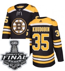 Mens Adidas Boston Bruins 35 Anton Khudobin Authentic Black Home NHL Jersey Mens Adidas Boston Bruins 35 Anton Khudobin Authentic Black Home NHL Jersey