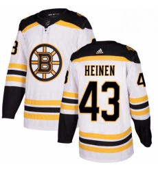 Mens Adidas Boston Bruins 43 Danton Heinen Authentic White Away NHL Jersey Mens Adidas Boston Bruins 43 Danton Heinen Authentic White Away NHL Jersey