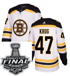 Mens Adidas Boston Bruins 47 Torey Krug Authentic White Away NHL Jersey Mens Adidas Boston Bruins 47 Torey Krug Authentic White Away NHL Jersey