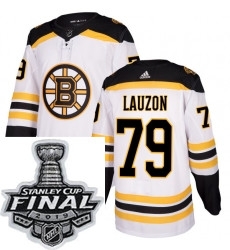 Mens Adidas Boston Bruins 79 Jeremy Lauzon Authentic White Away NHL Jersey Mens Adidas Boston Bruins 79 Jeremy Lauzon Authentic White Away NHL Jersey