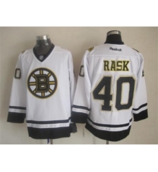 NHL Boston Bruins #40 Tuukka Rask White Fashion Stitched Jerseys NHL Boston Bruins #40 Tuukka Rask White Fashion Stitched Jerseys
