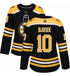 Womens Adidas Boston Bruins 10 Anders Bjork Authentic Black Home NHL Jersey Womens Adidas Boston Bruins 10 Anders Bjork Authentic Black Home NHL Jersey
