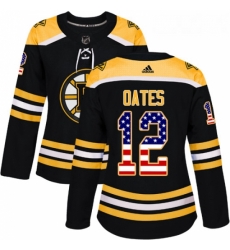 Womens Adidas Boston Bruins 12 Adam Oates Authentic Black USA Flag Fashion NHL Jersey Womens Adidas Boston Bruins 12 Adam Oates Authentic Black USA Flag Fashion NHL Jersey