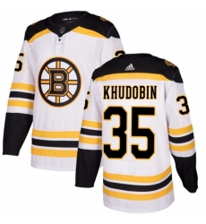 Womens Adidas Boston Bruins 35 Anton Khudobin Authentic White Away NHL Jersey Womens Adidas Boston Bruins 35 Anton Khudobin Authentic White Away NHL Jersey