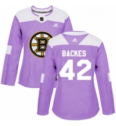 Womens Adidas Boston Bruins 42 David Backes Authentic Purple Fights Cancer Practice NHL Jersey Womens Adidas Boston Bruins 42 David Backes Authentic Purple Fights Cancer Practice NHL Jersey