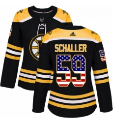 Womens Adidas Boston Bruins 59 Tim Schaller Authentic Black USA Flag Fashion NHL Jersey Womens Adidas Boston Bruins 59 Tim Schaller Authentic Black USA Flag Fashion NHL Jersey