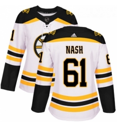 Womens Adidas Boston Bruins 61 Rick Nash Authentic White Away NHL Jersey Womens Adidas Boston Bruins 61 Rick Nash Authentic White Away NHL Jersey