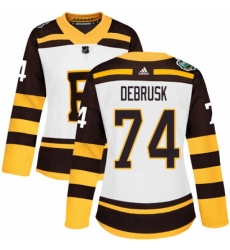 Womens Adidas Boston Bruins 74 Jake DeBrusk Authentic White 2019 Winter Classic NHL Jersey Womens Adidas Boston Bruins 74 Jake DeBrusk Authentic White 2019 Winter Classic NHL Jersey