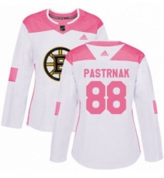 Womens Adidas Boston Bruins 88 David Pastrnak Authentic WhitePink Fashion NHL Jersey Womens Adidas Boston Bruins 88 David Pastrnak Authentic WhitePink Fashion NHL Jersey