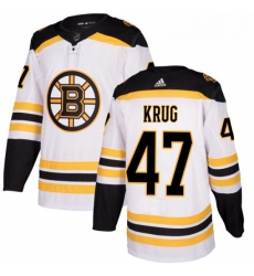 Youth Adidas Boston Bruins 47 Torey Krug Authentic White Away NHL Jersey Youth Adidas Boston Bruins 47 Torey Krug Authentic White Away NHL Jersey