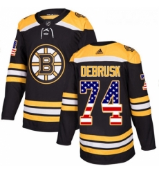 Youth Adidas Boston Bruins 74 Jake DeBrusk Authentic Black USA Flag Fashion NHL Jersey Youth Adidas Boston Bruins 74 Jake DeBrusk Authentic Black USA Flag Fashion NHL Jersey