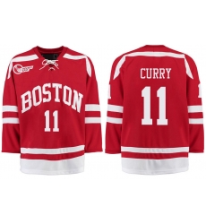 Boston University Terriers BU 11 Patrick Curry Red Stitched Hockey Jersey Boston University Terriers BU 11 Patrick Curry Red Stitched Hockey Jersey