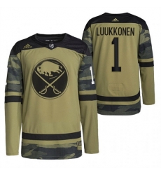 Men Buffalo Sabres 1 Ukko Pekka Luukkonen 2022 Camo Military Appreciation Night Stitched jersey Men Buffalo Sabres 1 Ukko Pekka Luukkonen 2022 Camo Military Appreciation Night Stitched jersey