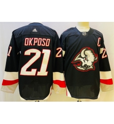 Men Buffalo Sabres 21 Kyle Okposo 2022 23 Black Stitched Jersey Men Buffalo Sabres 21 Kyle Okposo 2022 23 Black Stitched Jersey