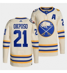 Men Buffalo Sabres 21 Kyle Okposo 2022 Cream Heritage Classic Stitched jersey Men Buffalo Sabres 21 Kyle Okposo 2022 Cream Heritage Classic Stitched jersey
